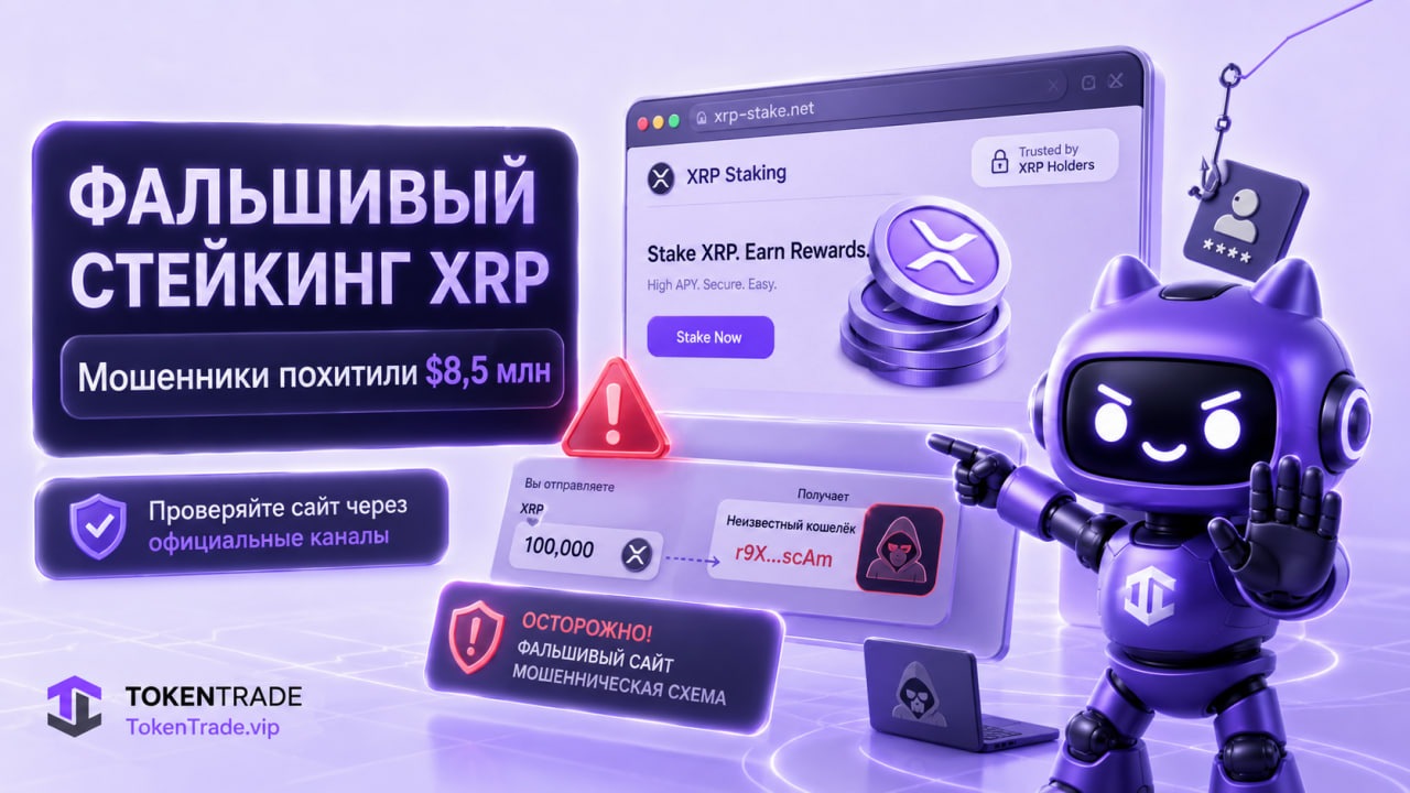 Фальшивый стейкинг XRP: у инвесторов похитили $8,5 млн